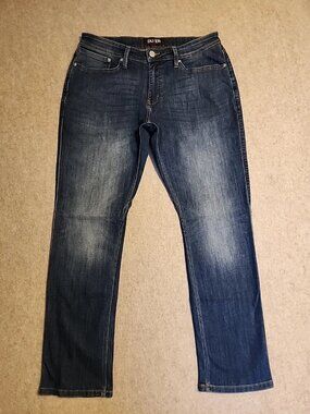 DU/ER Jeans L2X Mens Size 34x32 Relaxed Taper Denim Blue Jeans DUER Casual USA